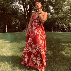 Free People Maxi Dress Red Floral